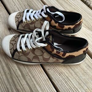Coach Sneakers- Zorra Signature Leopard Sneakers size 7B